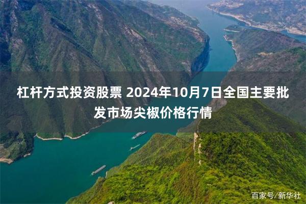 杠杆方式投资股票 2024年10月7日全国主要批发市场尖椒价格行情