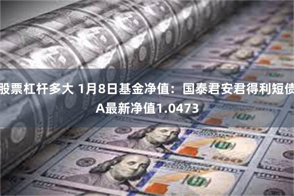 股票杠杆多大 1月8日基金净值：国泰君安君得利短债A最新净值1.0473