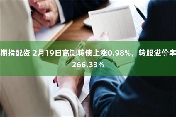 期指配资 2月19日高测转债上涨0.98%，转股溢价率266.33%