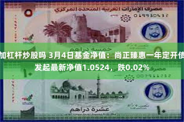 加杠杆炒股吗 3月4日基金净值：尚正臻惠一年定开债发起最新净值1.0524，跌0.02%